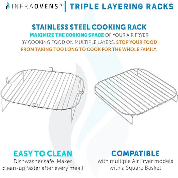 Air Fryer Stacking Rack Accessories Compatible with NuWave &More